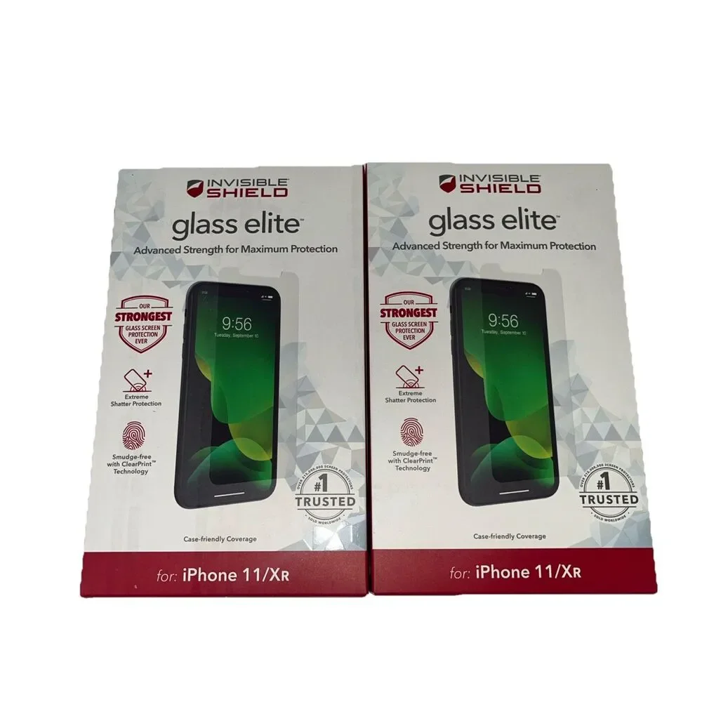 ZAGG Glass Elite Edge iPhone 11 XR Tempered Screen Protector 2 packs